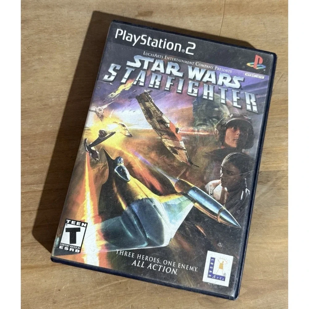 Star Wars: Starfighter (For Sony PlayStation 2, 2002) PS2 Complete CIB Reg Card
